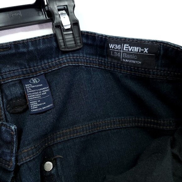 Buffalo David Bitton Evan-X Jeans Mens Size 36x34 Stretch Slim Straight Stretch - Picture 7 of 14